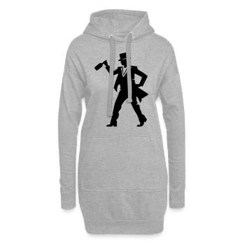 Bachelor Saufen Drunk Tanzen Junggesellenabschied - Hoodie-Kleid - Grau meliert - Vorne