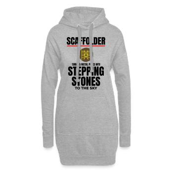Plate-forme d’échafaudage d’échafaudage de constructeur d’échafaudages - Sweat-shirt à capuche long Femme - gris chiné - Devant