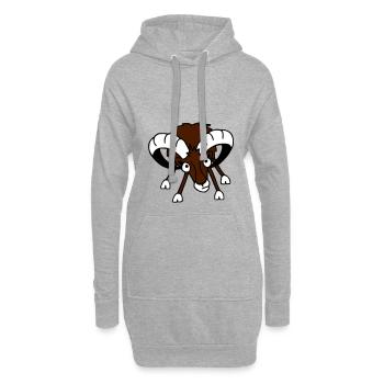 Mufflon - Hoodie-Kleid - Grau meliert - Vorne