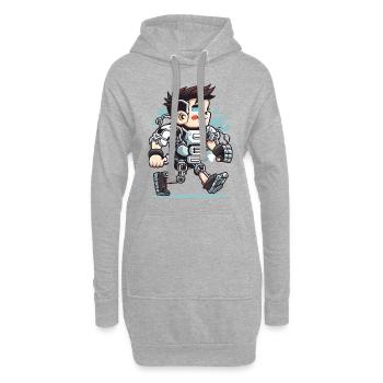 Exoskeleton - Hoodie Dress - heather grey - Front