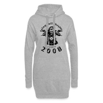 16. Geburtstag : à fond depuis 08/2008 - Sweat-shirt à capuche long Femme - gris chiné - Devant