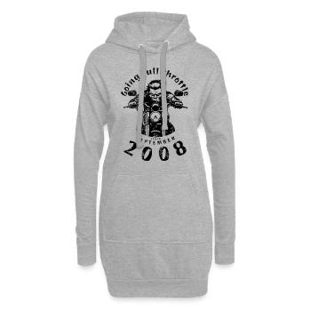 16. Geburtstag : à fond depuis 09/2008 - Sweat-shirt à capuche long Femme - gris chiné - Devant