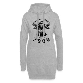 25. Anniversaire Plein régime depuis 03/2000 - Sweat-shirt à capuche long Femme - gris chiné - Devant