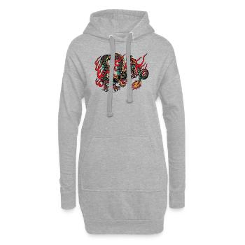 Dragon - Sweat-shirt à capuche long Femme - gris chiné - Devant