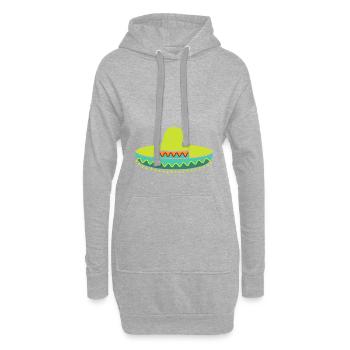Sombrero Strohhut - Hoodie-Kleid - Grau meliert - Vorne