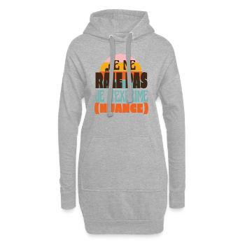 Ich Meckere Nicht, Ich Drücke Mich Nuanciert Aus - Hoodie-Kleid - Grau meliert - Vorne