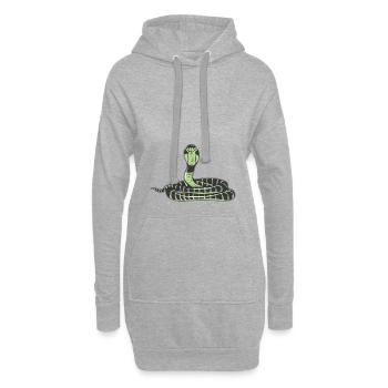 Ériger le roi venimeux Cobra venimeux serpent - Sweat-shirt à capuche long Femme - gris chiné - Devant