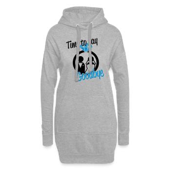Time to say goodbye - Hoodie-Kleid - Grau meliert - Vorne