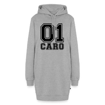 Caro - Name - Hoodie-Kleid - Grau meliert - Vorne