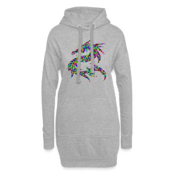 Dragon - Hoodie-Kleid - Grau meliert - Vorne