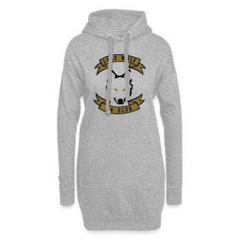 Lone Wolf - Kein Verein - Hoodie-Kleid - Grau meliert - Vorne
