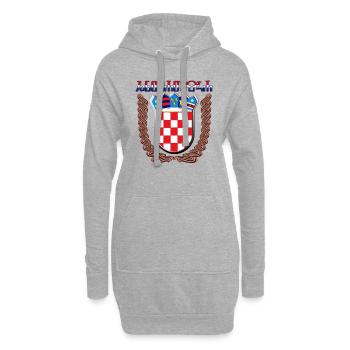 Hrvatska Croatia - Hoodie-Kleid - Grau meliert - Vorne