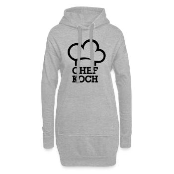Cuisinier - Sweat-shirt à capuche long Femme - gris chiné - Devant