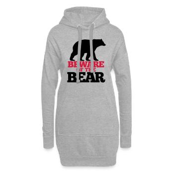 Bär Wild T-Shirt - Hoodie-Kleid - Grau meliert - Vorne