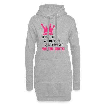 krone_weiter_gehts_4 - Hoodie-Kleid - Grau meliert - Vorne