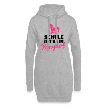 Schule - Hoodie-Kleid - Grau meliert - Vorne