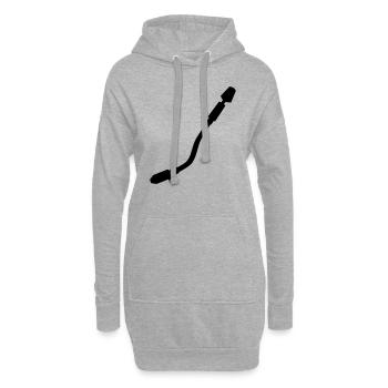 Turntable - Sweat-shirt à capuche long Femme - gris chiné - Devant