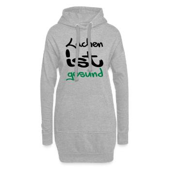 lachen ist gesund - Hoodie-Kleid - Grau meliert - Vorne