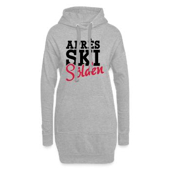 Apres Ski Sölden - Sweat-shirt à capuche long Femme - gris chiné - Devant