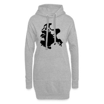 Rügen - Hoodie-Kleid - Grau meliert - Vorne