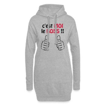 Richter / Gerechtigkeit / Richterin / Judge / - Hoodie-Kleid - Grau meliert - Vorne