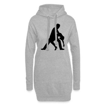 Salsa - Sweat-shirt à capuche long Femme - gris chiné - Devant