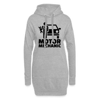 Motor mechanic - Sweat-shirt à capuche long Femme - gris chiné - Devant