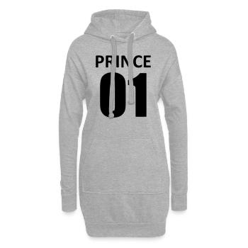 prince 01 - Hoodie-Kleid - Grau meliert - Vorne