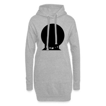 japan_gate_02 - Hoodie-Kleid - Grau meliert - Vorne