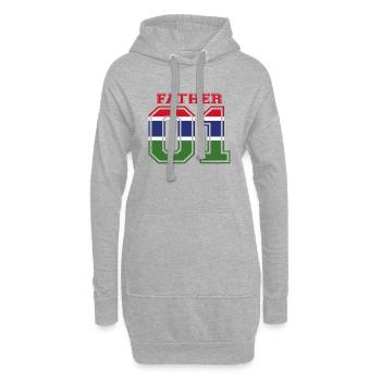 Father vater papa 01 queen Gambia - Hoodie-Kleid - Grau meliert - Vorne