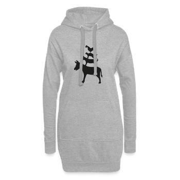 Bremer Stadtmusikanten Märchen Gebrüder Grimm - Hoodie-Kleid - Grau meliert - Vorne
