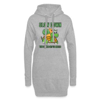 Tortue de mer testudinata animal - Sweat-shirt à capuche long Femme - gris chiné - Devant