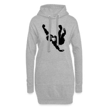 ape - Hoodie-Kleid - Grau meliert - Vorne