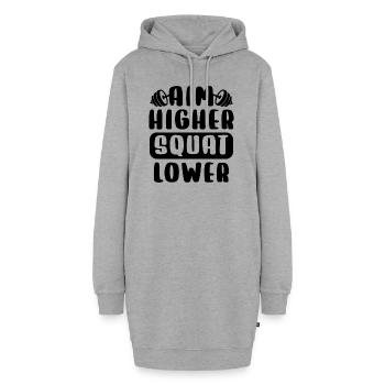 Visez haut - Sweat-shirt à capuche long Femme - gris chiné - Devant