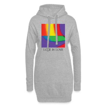 PRIDE - Hoodie-Kleid - Grau meliert - Vorne