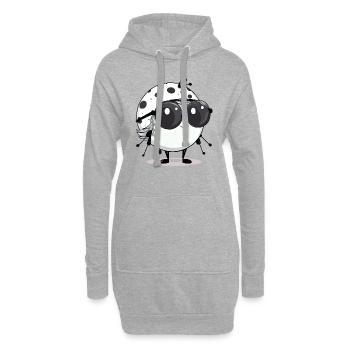Ali coccinelle - Sweat-shirt à capuche long Femme - gris chiné - Devant