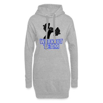 workout team - Hoodie-Kleid - Grau meliert - Vorne