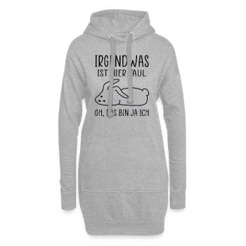 Irgendwas Ist Hier Faul Oh Das Bin Ja Ich - Hoodie-Kleid - Grau meliert - Vorne