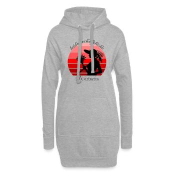leidenschaftliche Gärtnerin, Plant lady - Hoodie-Kleid - Grau meliert - Vorne
