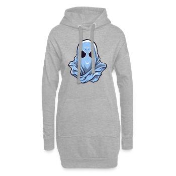 Gespenst Logo - Hoodie-Kleid - Grau meliert - Vorne