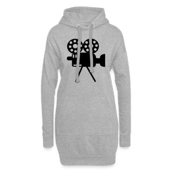 Film d’icône d’appareil photo - Sweat-shirt à capuche long Femme - gris chiné - Devant