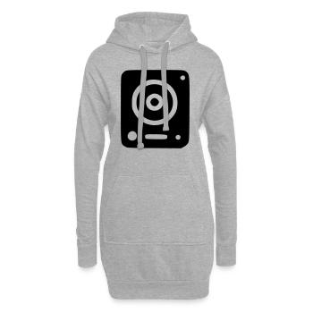 Musik-Lautsprecher - Hoodie-Kleid - Grau meliert - Vorne