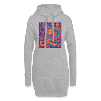 Une créature fantastique dans un monde coloréFantast - Sweat-shirt à capuche long Femme - gris chiné - Devant