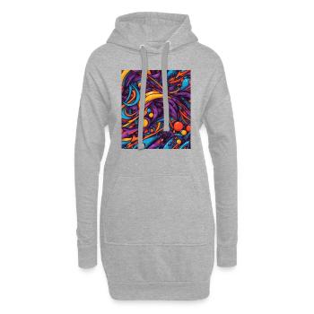 Composition de couleurs abstraite - Sweat-shirt à capuche long Femme - gris chiné - Devant