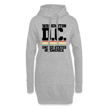 WASHINGTON D.C. United States of America - Hoodie-Kleid - Grau meliert - Vorne