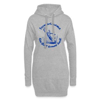 Torwart Mama - blau - Hoodie-Kleid - Grau meliert - Vorne