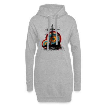 electric - Hoodie-Kleid - Grau meliert - Vorne