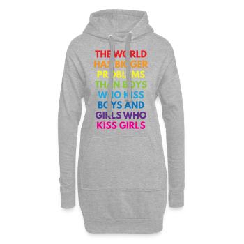 LGBTQ+ - Sweat-shirt à capuche long Femme - gris chiné - Devant