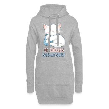 Offizielles Schlafshirt Katze Schlafanzug Süß Tier - Hoodie-Kleid - Grau meliert - Vorne