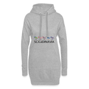 SCANDINAVIA | Sverige Danmark Norge Suomi Iceland - Hoodie-Kleid - Grau meliert - Vorne